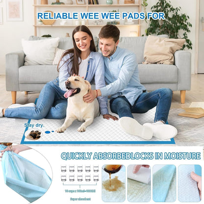 XXXXL Puppy Pee Pads for Dogs 31"X47" 40 Count, Extra Large Dog Pee Pads, Leak-Proof & Super Absorbent Dog Pee Pads, Thicken Disposable Potty Pads Puppy Training Pads for Cats Rabbits2