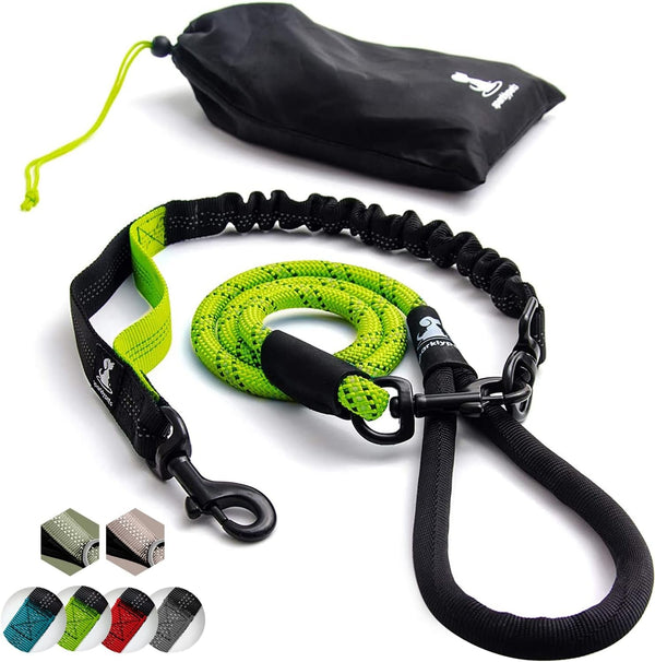 Sparklypets Double Dog Leash for 2 Dogs – Rope Bungee Dual Leash for Medium and Large Breeds with Padded Handles & Tangle Free (Teal, Medium/Large)30
