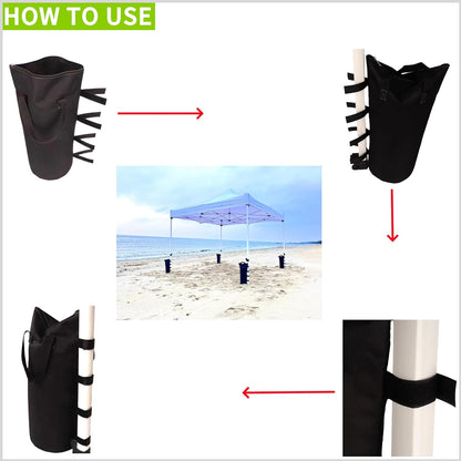 140 LBS Zipper Top Sand Bags for Canopy Legs (Without Sand) Sand Bags for Weight - Sandbags for Gazebo Legs, Pop up Canopy Tent Weights - Canopy Weight Bags, Set of 47