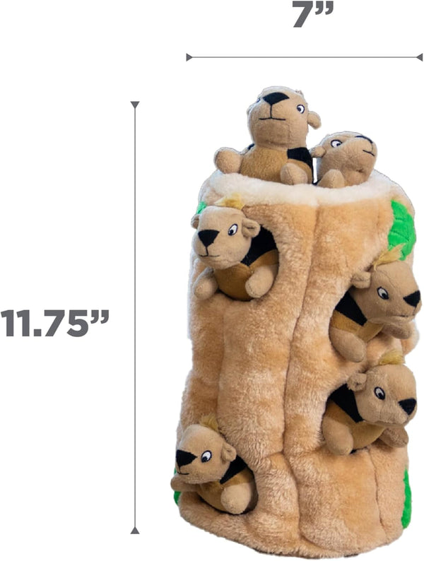 Outward Hound Hide-A-Squirrel Dog Toy – Interactive 2‑In‑1 Plush Puzzle with 6 Squeaky Removable Squirrels, X-Large7