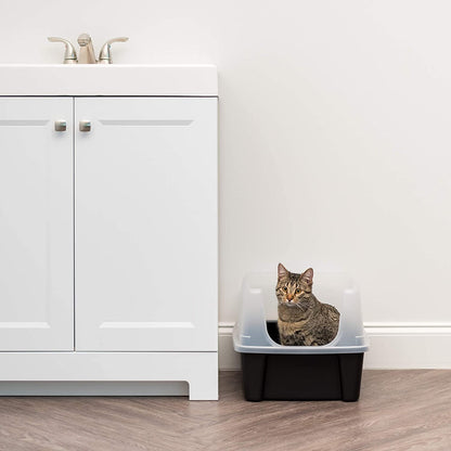 IRIS USA Large High Sided Cat Litter Box, Scatter Shield | High Kickers, Kick-Proof Sides, Extra Deep Pan, Raised Edge Protection, Keeps Floor Clean, Easy Daily Scoop6