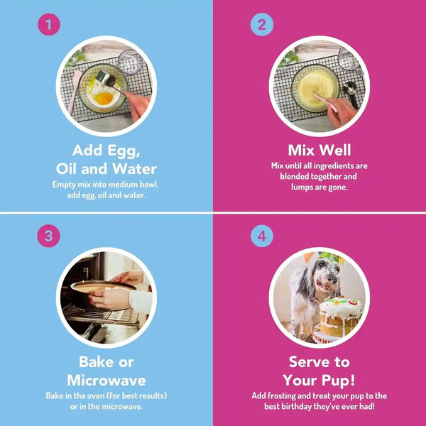 Puppy Cake Peanut Butter Dog Birthday Cake Mix with Icing - Wheat-Free, Easy to Bake/Microwave - Natural Ingredients - Made in the USA9