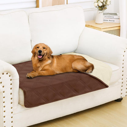 Smiry Waterproof Dog Bed Cover, Reversible Pet Blanket for Sofa Couch | Soft Washable Dog Blanket, Leakproof Couch Cover for Dogs Cats & Furniture Protection, 52X82, Grey/Dark Grey111