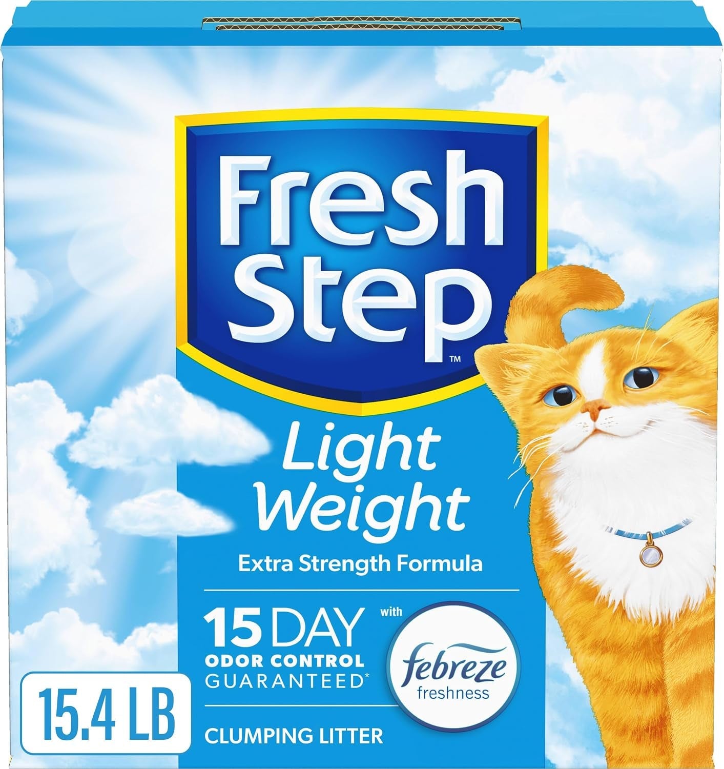 fresh-step-light-weight-clumping-litter-extra-strength-formula-with-febreze-freshness-15-4-lb-box-package-may-vary