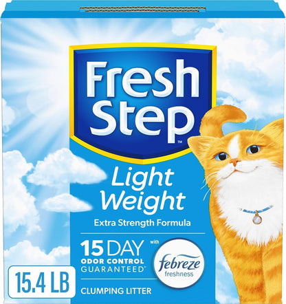 Fresh Step Light Weight Clumping Litter, Extra Strength Formula with Febreze Freshness, 15.4 Lb. Box (Package May Vary)1