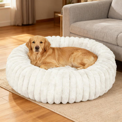 Washable Small Cat Dog Bed,Puppy Bed Cat Beds for Indoor Cats(Grey,S) | Calming anti Anxiety round Donut Dog Bed,Cute Fluffy Puppy Dogs Beds for Small Dogs, Anti-Slip Comfort Pet Bed18