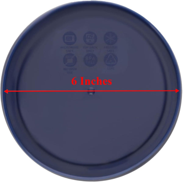 7201-PC (4-Cup) Blue Food Storage Lid (4-Pack) - Made in USA | Bpa-Free Plastic | round Shape | Replacement Cover | Designed for 7201 Glass Bowl | Dishwasher Safe2