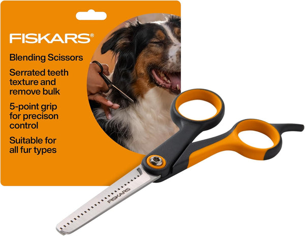 Fiskars Pet Grooming Detailing Scissors for Dogs & Cats, 5.5", Orange/Black | Detailing Scissors with Rounded Tips & Softgrip Handle, Cat and Dog Supplies12