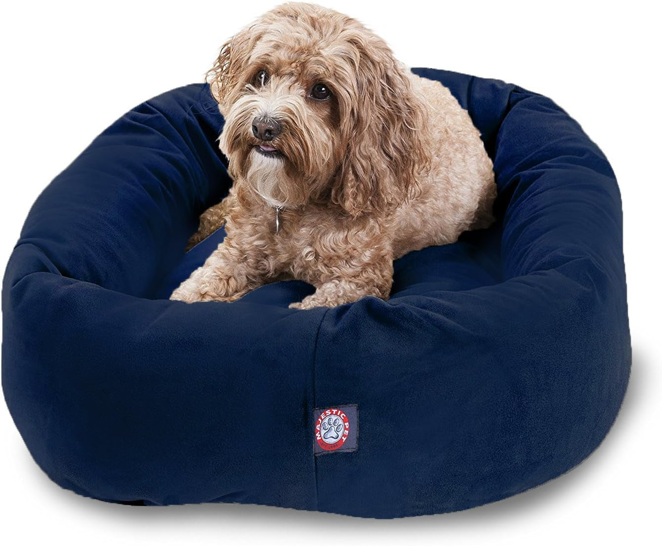 majestic-pet-32-inch-suede-calming-dog-bed-washable-cozy-soft-round-dog-bed-with-spine-support-for-dogs-to-rest-their-head-fluffy-donut-dog-bed-32x23x7-inch-round-pet-bed-medium-sage