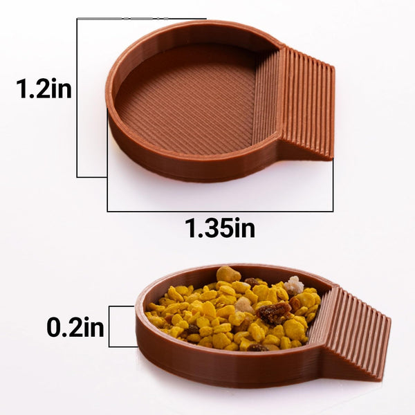 12-Pack Feeding Dish for Invertebrates – Feeder Bowls for Dubia Roaches, Isopods, Springtails, Superworms, Small Insects & More – Mini Bowls for Reptile Food & Supplements7