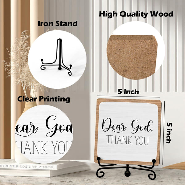 Home Decor, Farmhouse Shelf Table Decor, Christian Office Home Décor Accents for Living Room Mantle Coffee Bar Bookshelf Kitchen Entryway (B20)2