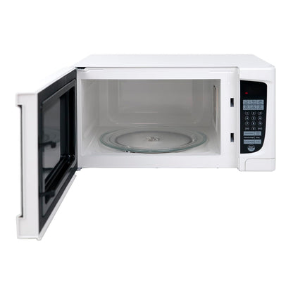 MO1450TW Microwave Oven 1000-Watts Compact with 9 Pre-Set Cooking Settings, Speed Defrost, Electronic Control Panel and Glass Turntable, 1.4 Cu.Ft., White5
