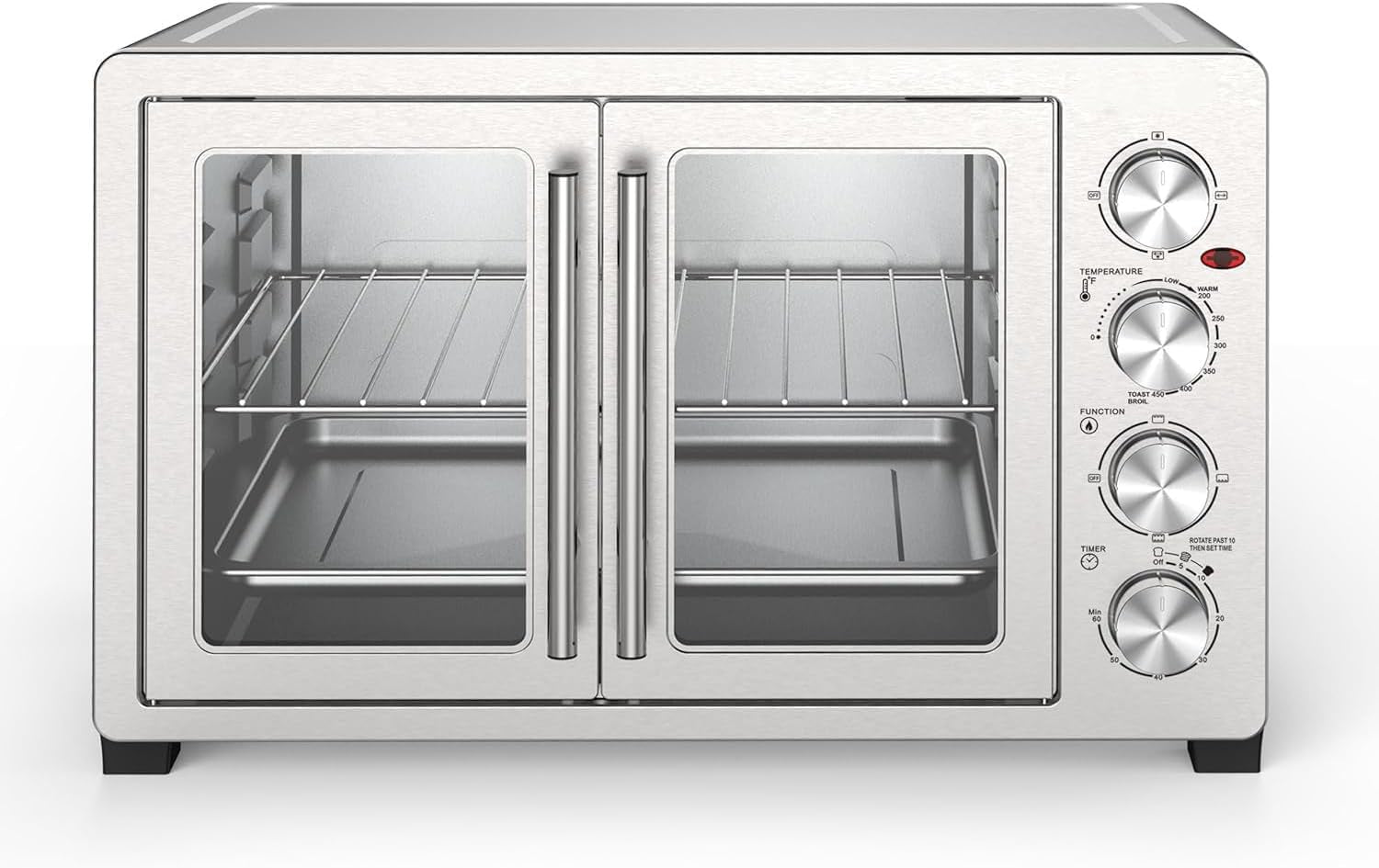 47-6-quart-french-door-countertop-convection-oven-with-rotisserie-stainless-steel-toaster-oven-with-timer-bake-tray-and-accessories