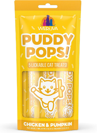 Weruva Puddy Pops, Chicken and Pumpkin Lickable Cat Treats, 0.5Oz Tube, Pack of 51