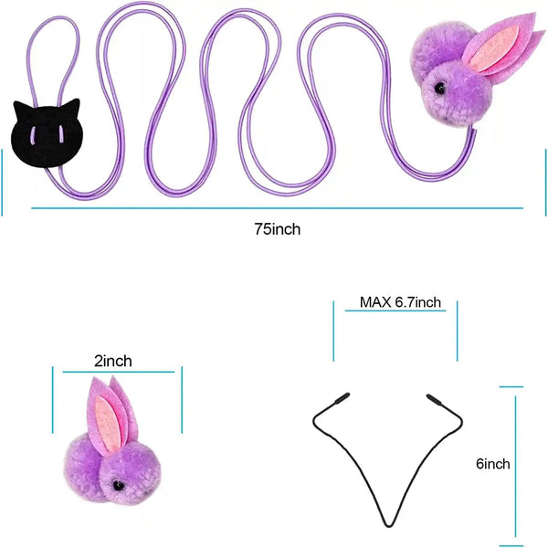 ZPH Cat Toys Interactive for Indoor Cats,2Pcs Retractable Cat Wand,9Pcs Teaser Toys&1Pcs Hanging Door Lure Kitten Toy,Interactive Feather Toy for Teaser Play and Chase Exercise with Kitten4