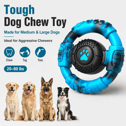 Pamlulu Tough Dog Toys for Aggressive Chewers, Indestructible Dog Toy for Large Dogs, Nylon Chew Toys for Medium Large Breed, Interactive Dog Toys to Keep Them Busy, Dog Birthday2