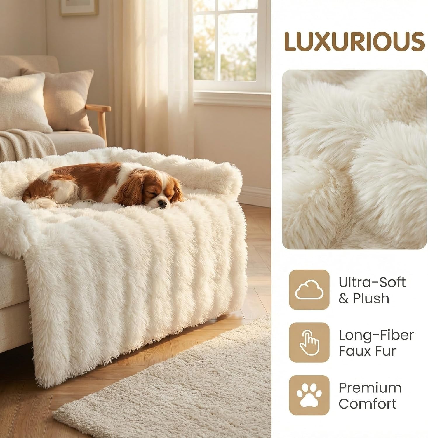 calming-dog-bed-for-couch-29-5-x-29-5-inch-dog-sofa-mat-machine-washable-3-sided-bolster-faux-rabbit-fur-plush-non-slip-bottom-water-resistant-furniture-protector-for-small-medium-dogs-cats