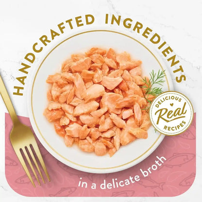 Purina Fancy Feast Appetizers Lickable Grain Free Wet Cat Food Topper Wild Alaskan Salmon Appetizer - (Pack of 10) 1.1 Oz. Trays2