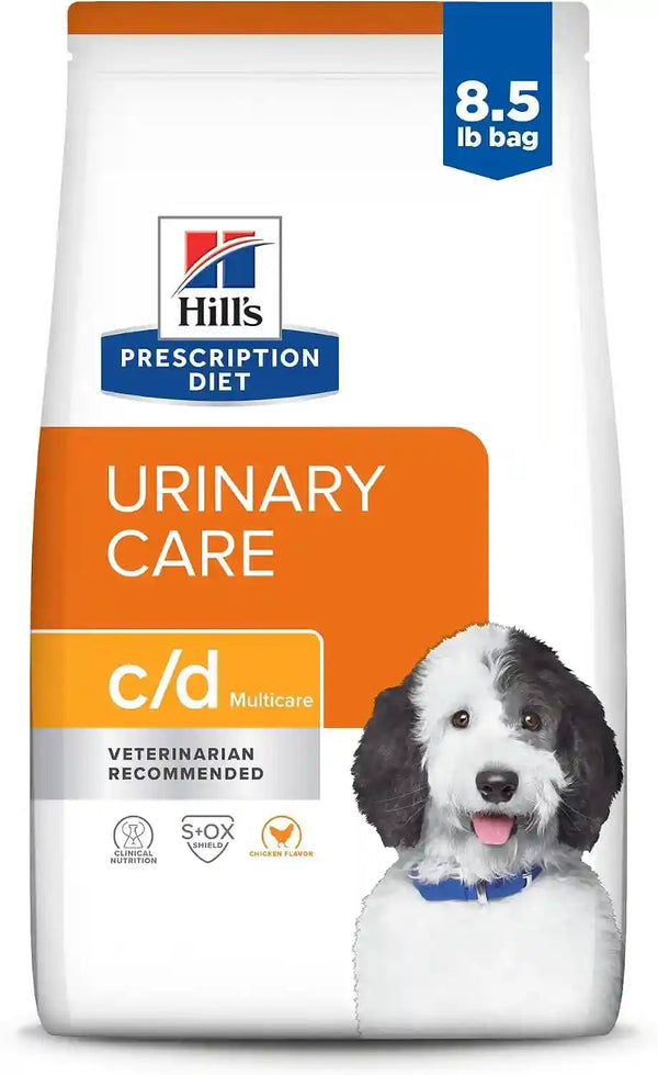 HILL'S PRESCRIPTION DIET C/D Multicare Urinary Care Dry Dog Food | #1 Veterinarian Recommended, Chicken Recipe, 8.5 Lb. Bag1