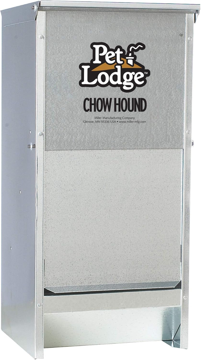 pet-lodge®-automatic-dog-feeder-chow-hound-outdoor-pet-feeder-for-large-dogs-tough-galvanized-steel-made-in-usa-50-pound-large-refillable-home-feeding-containers-and-storage-dispensers-for-dogs-silver