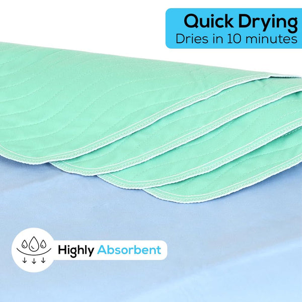 Simpli-Magic Washable Underpads, 34"X36" (Pack of 6) Heavy Absorbency Reusable Bedwetting Incontinence Pads for Kids,Adults,Elderly,And Pets, Waterproof Protective Pad for Bed,Couch,Sofa,Floor5