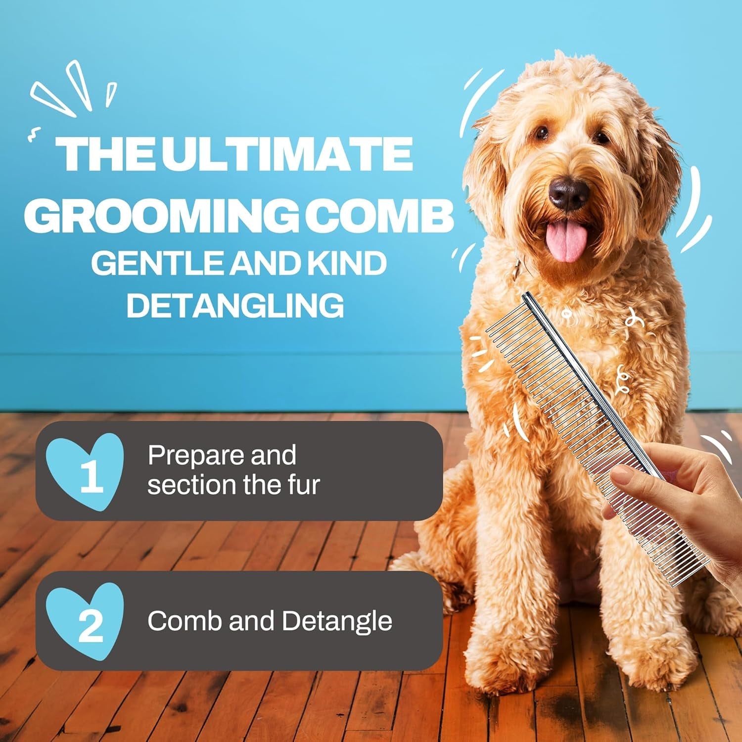 the-doodle-brush-metal-dog-combs-for-grooming-matting-finishing-comb-large-stainless-steel-dog-grooming-comb-removes-knots-tangles-mats-poodles-labradoodle-cockapoo-pet-combs-gentle-care