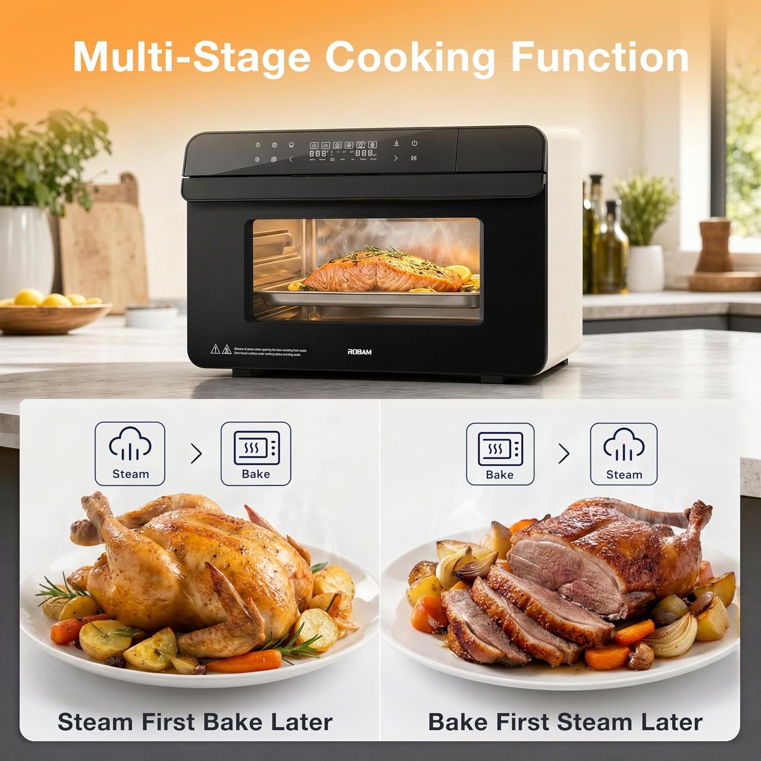 23qt-countertop-convection-steam-oven-air-fryer-toaster-oven-combo-combines-steam-cooking-air-frying-and-baking-with-30-presets-and-steam-self-clean-function-touchscreen-control-green