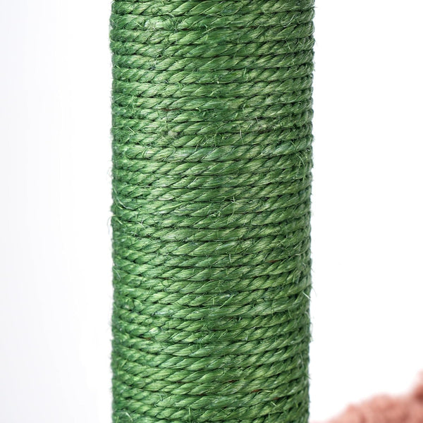 AIWIKIDE 37.4" Cactus Cat Tree Tower with Twin Cat Condos for Indoor Cats, All-In-One Activity Center with Cat Scratching Post Cozy Sleeping Perch Hammock and Toy Balls,Green4