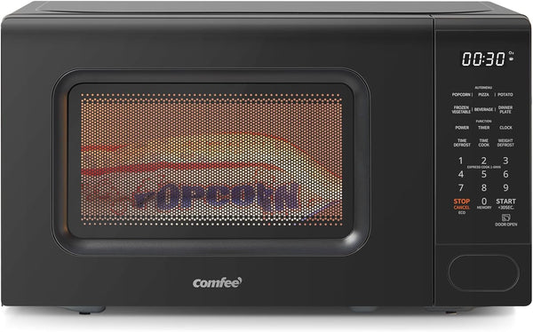 Countertop Microwave Oven 0.7 Cu.Ft, 700W, Black, Child Lock | 11 Power Levels, Multi-Stage Cooking, Weight/Time Defrost, Memory Function, for Apartment, Dorm, Office1