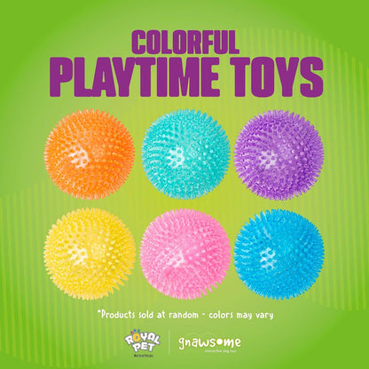 Gnawsome Medium Squeaker Ball Dog Toy, Medium 3.5", Colors Will Vary, All Breed Sizes5