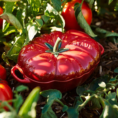 Staub Ceramic 16-Oz Petite Tomato Mini Cocotte, Baking Dish, No Stovetop save - Cherry | Designed after a Perfectly Ripe Heirloom Tomato, Dishwasher Safe, Designed in France, Serve Oven to Table2
