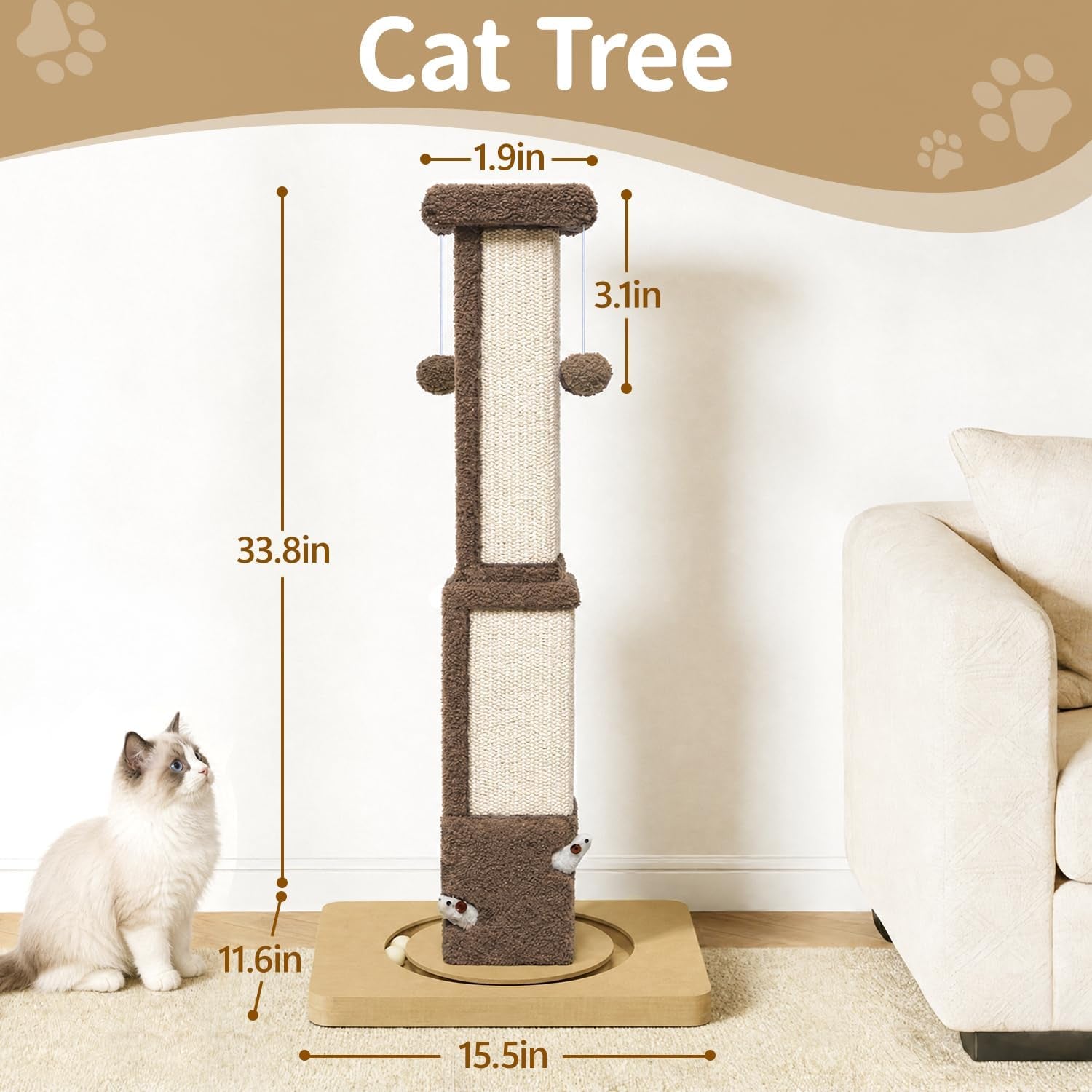 33-tall-sisal-vertical-cat-scratching-post-for-indoor-cats-brown-vertical-pole-post-for-indoor-cat