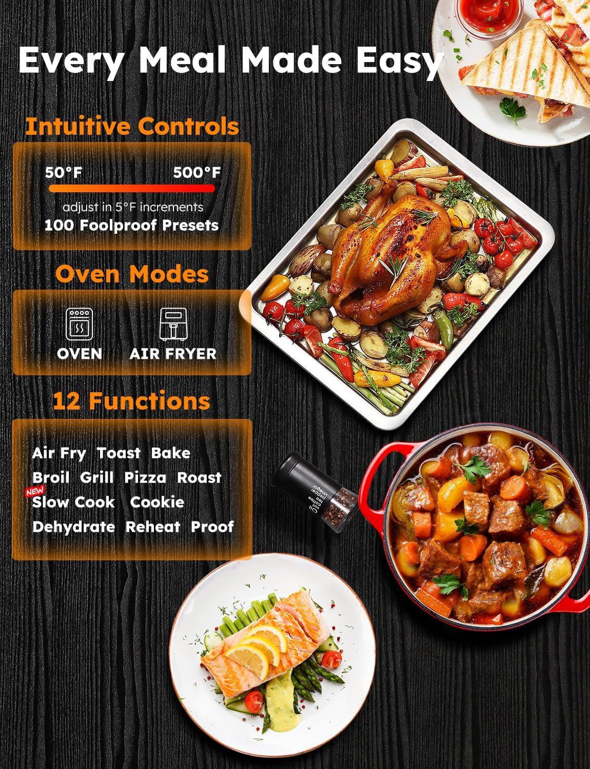 bravo-xl-pro-air-fryer-toaster-oven-improved-100-super-convection-quicker-crispier-results-100-presets-multi-layer-even-cooking-50-500f-smart-probe-pfas-free-30qt-stainless-steel