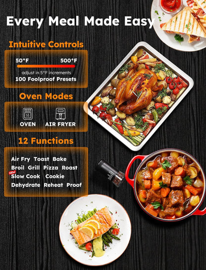 Bravo XL Pro Air Fryer Toaster Oven, Improved 100% Super Convection | Quicker & Crispier Results, 100 Presets, Multi-Layer Even Cooking, 50-500F, Smart Probe, PFAS Free, 30QT, Stainless Steel2