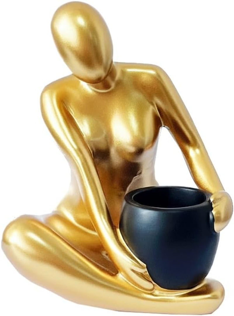 modern-abstract-statue-with-removable-faux-succulents-plants-resin-figurine-home-decor-accents-coffee-table-shelf-styling-collectible-art-luxury-gift-items-woman-thinker-sculpture-gold