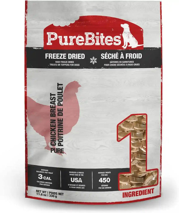 Purebites Chicken Breast Freeze Dried Dog Treats, 1 Ingredient, Made in USA, 8.6Oz11