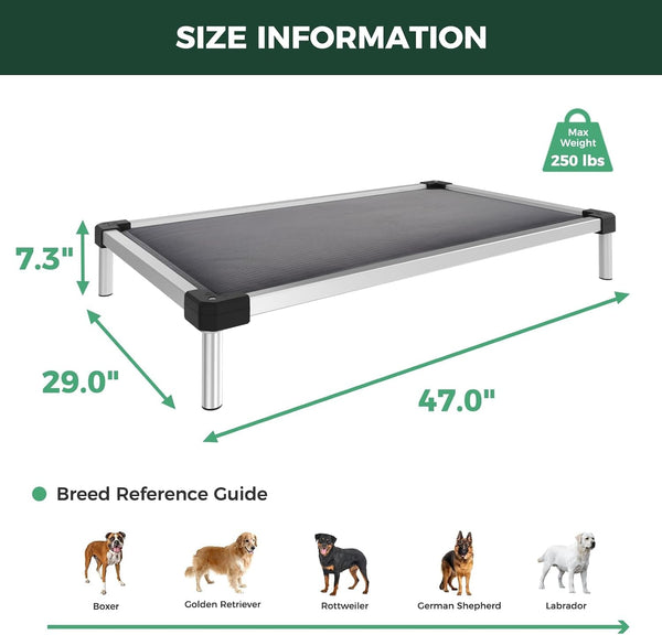 FXW Titannest Padded Chew-Proof Elevated Dog Bed for Large Dogs | Easy to Clean, Pre-Assembly Raised Cot, Indoor/Outdoor/Camping, 47 X 29 X 7.3In8