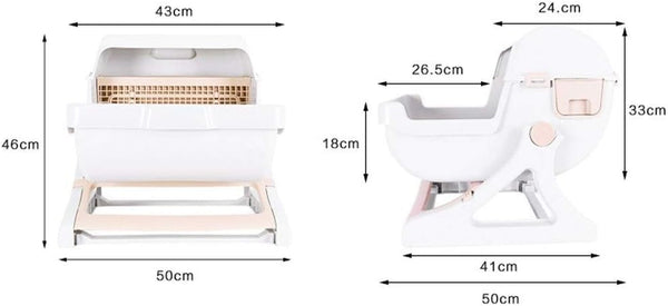 Dog Potty Training Toilet ﻿ Cat Litter Pot Semi-Automatic Extra Large Toilet Semi-Closed New Pet Supplies Anti-Splashing2