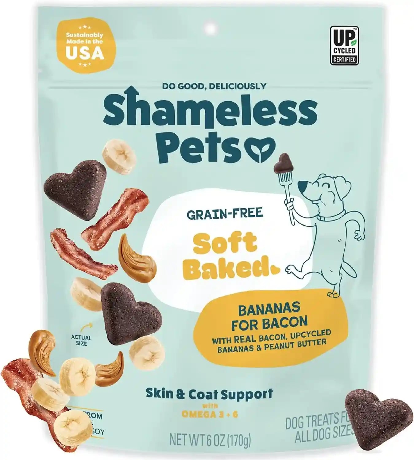 shameless-pets-soft-baked-dog-treats-bananas-for-bacon-healthy-treats-for-small-medium-large-dogs-skin-coat-support-with-omega-3-omega-6-grain-free-made-in-usa-6-oz