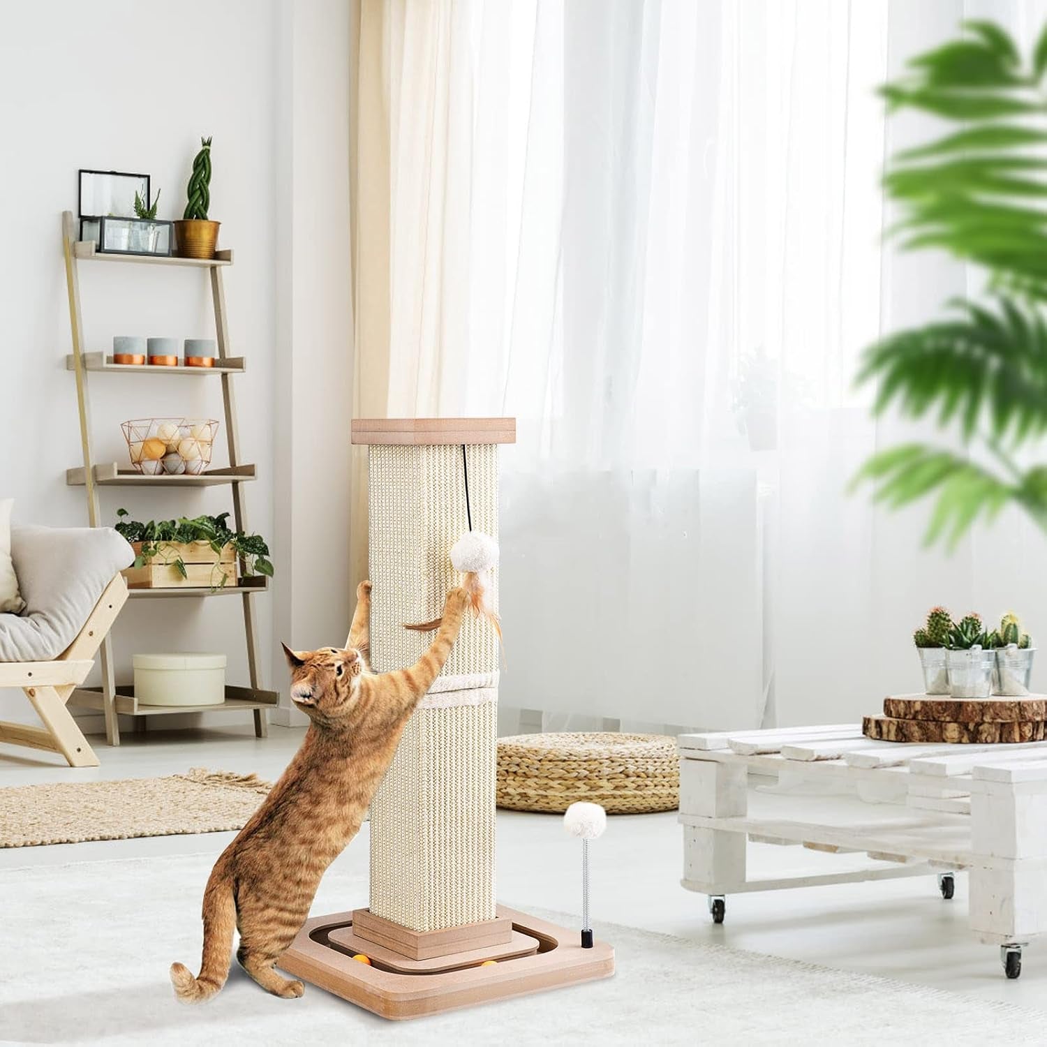 liflix-27-cat-scratching-post-sisal-cat-scratcher-with-interactive-track-balls-and-hanging-balls-vertical-scratching-posts-for-indoor-cats-and-kittens