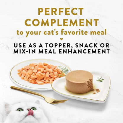 Purina Fancy Feast Appetizers Lickable Grain Free Wet Cat Food Topper Wild Alaskan Salmon Appetizer - (Pack of 10) 1.1 Oz. Trays4