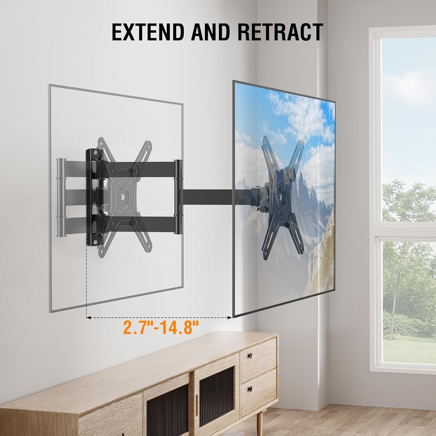 full-motion-tv-wall-mount-14-42-tv-monitor-vesa-200x200-44-lbs-supports-swivel-tilt-extension-rotation-sturdy-bracket-for-led-lcd-televisions-and-desktop-monitors