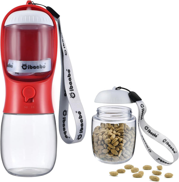 Cibaabo Dog Water Bottle Portable with Food Container & Filter for Travel | Feeding & Hydration | Travel Water Bowl | Portable Pet Dispenser | Dog Gifts | Puppy Essentials | for Hiking Camping Beach10