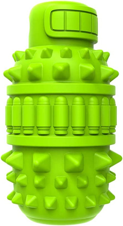 PIFFZEDO Dog Toys for Aggressive Chewers,Interactive Natural Rubber Chew & Squeaky Toy for Large Medium Breed,Dog Toothbrush,Tough & Durable (Green,Large)8