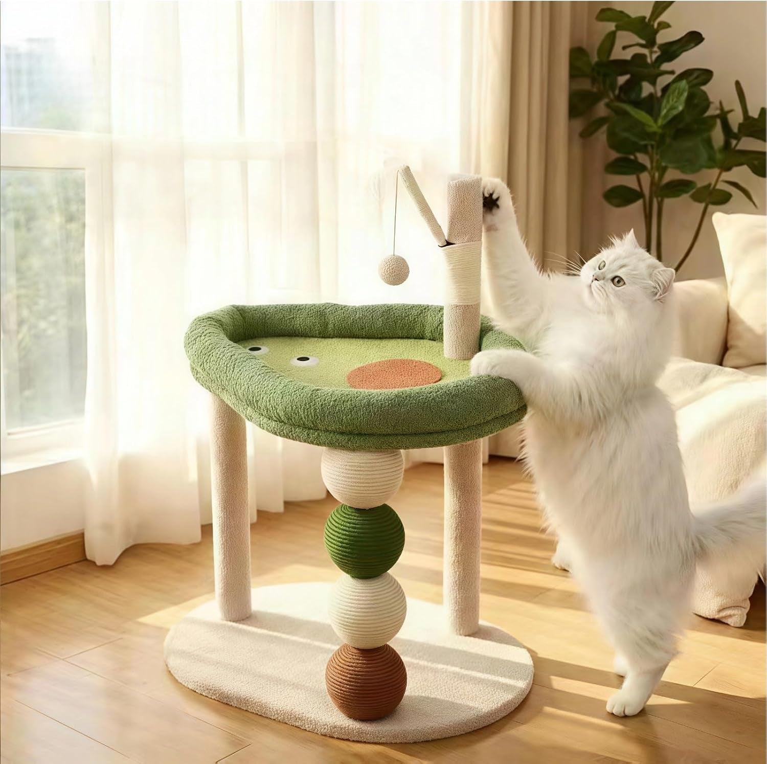 cat-scratching-post-19-69-h50cm-cat-tree-with-cat-bed-scratching-posts-for-indoor-cats-with-two-plush-balls-toy-small-cat-tree-for-kittens-cats-playing-and-relaxing-20-in-grey-cat-tree
