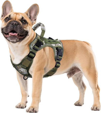 WINGOIN Tactical Dog Harness for Large Dogs, Heavy Duty No Pull Dog Harness with Handle, Adjustable Reflective Military K9 German Shepherd Big Size Dog Vest for Walking, Training, Hunting, Green (L) | with Handle,Adjustable Reflective,Green Military K9 Style,Big Size Dog Vest,For German Shepherd,For Walking Training Hunting18