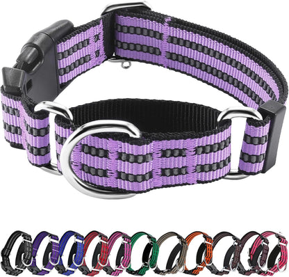 Martingale Collars for Dogs, Reflective Escape Proof Training Dog Collars with Quick Release Buckle,Adjustable No Slip Nylon Dog Collar for Medium Pets22
