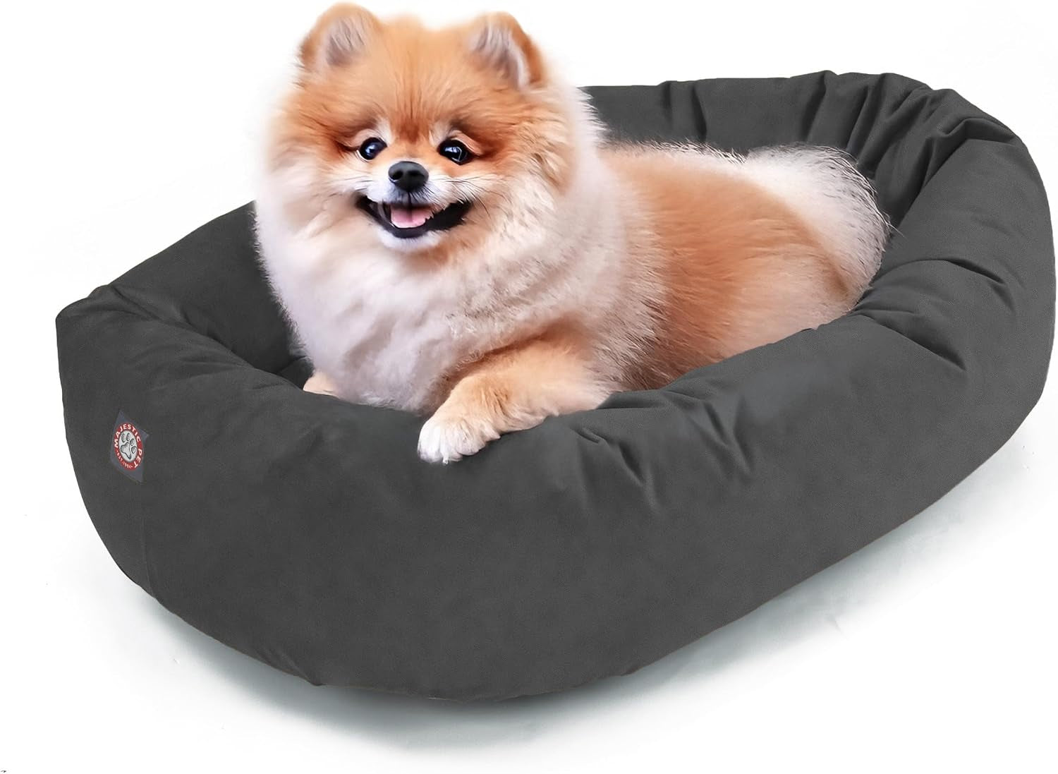 majestic-pet-32-inch-suede-calming-dog-bed-washable-cozy-soft-round-dog-bed-with-spine-support-for-dogs-to-rest-their-head-fluffy-donut-dog-bed-32x23x7-inch-round-pet-bed-medium-sage