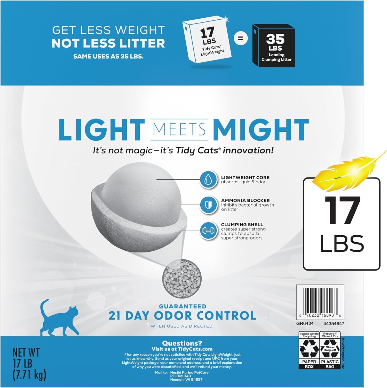 purina-tidy-cats-lightweight-instant-action-odor-control-multi-cat-clumping-99-9-percent-dust-free-cat-litter-17-lb-box