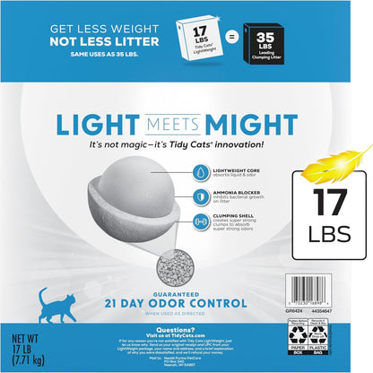 Purina Tidy Cats Lightweight Instant Action, Odor Control, Multi-Cat, Clumping, 99.9 Percent Dust Free Cat Litter - 17 Lb. Box8